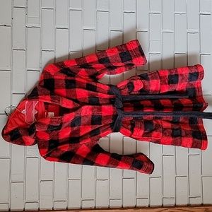 Cat & Jack Hooded Checkered Robe